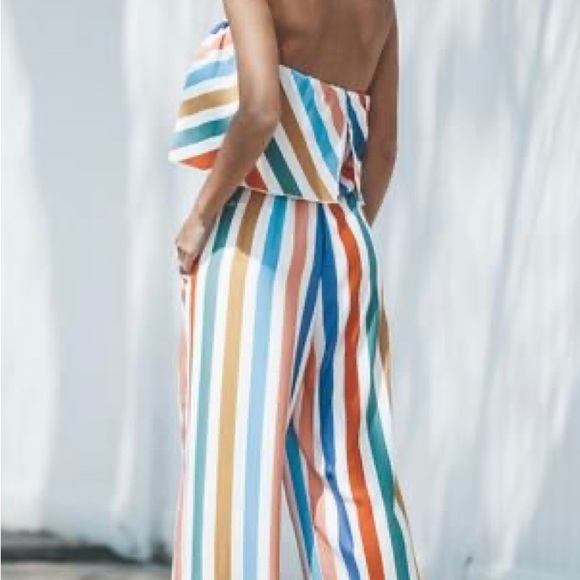 VICI COLLECTION carousel striped pocketed jumpsuit - Picture 3 of 14